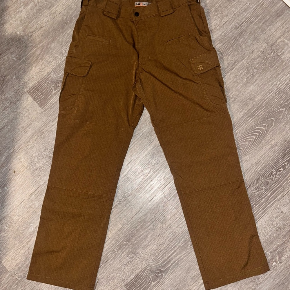5.11 Tactical Brown Cargo Pants Durable Cotton Canvas